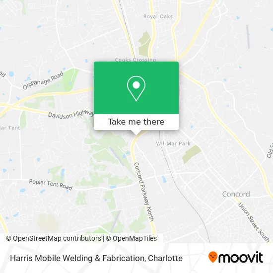 Harris Mobile Welding & Fabrication map