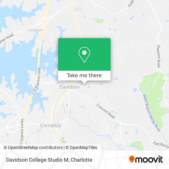 Davidson College Studio M map