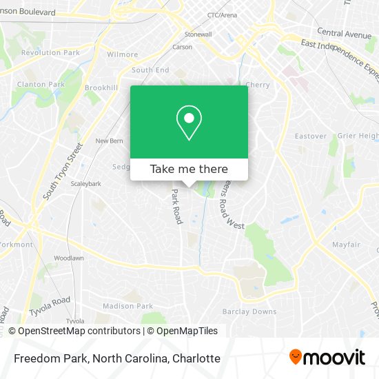 Freedom Park, North Carolina map
