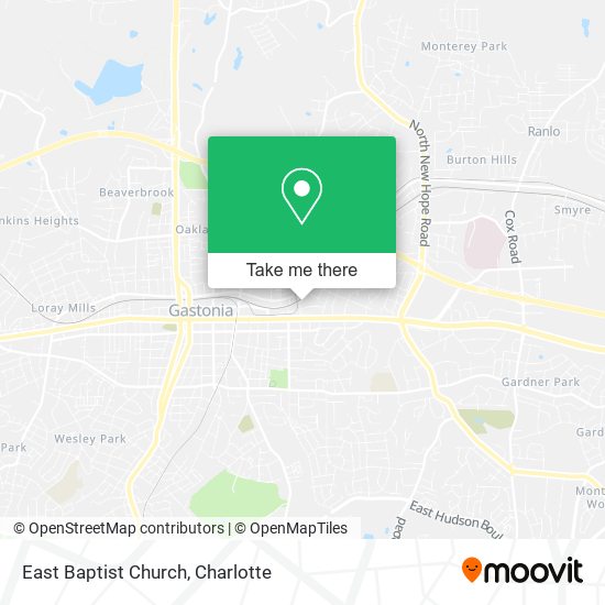 East Baptist Church map