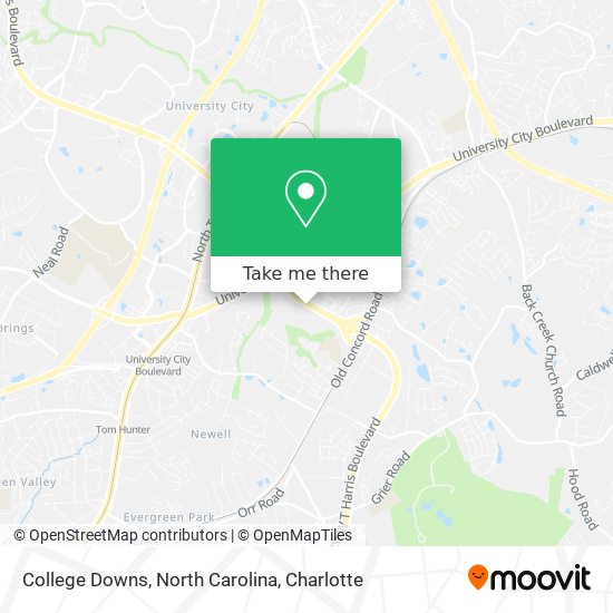 College Downs, North Carolina map