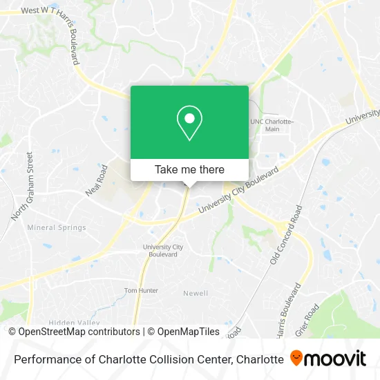 Performance of Charlotte Collision Center map