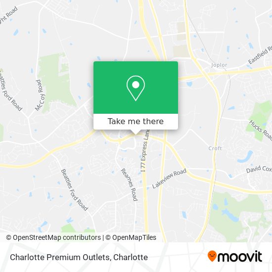 Mapa de Charlotte Premium Outlets