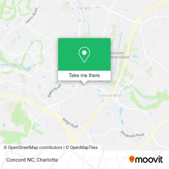 Concord NC map