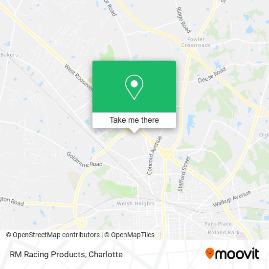 RM Racing Products map
