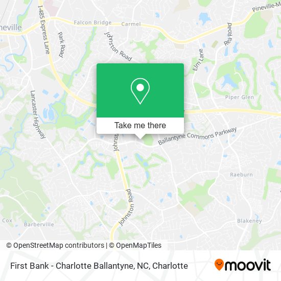 First Bank - Charlotte Ballantyne, NC map