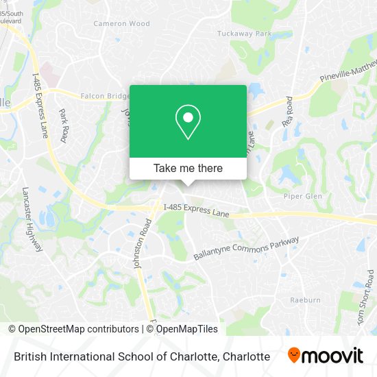 British International School of Charlotte map
