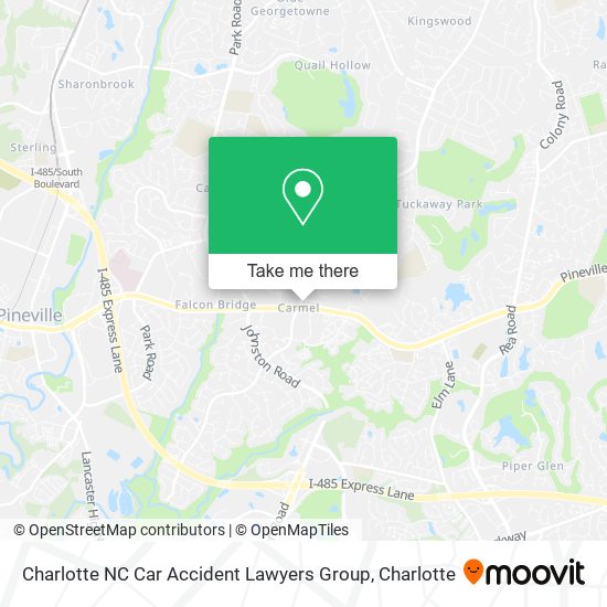 Charlotte NC Car Accident Lawyers Group map