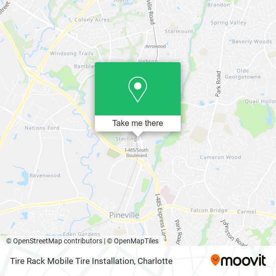 Tire Rack Mobile Tire Installation map