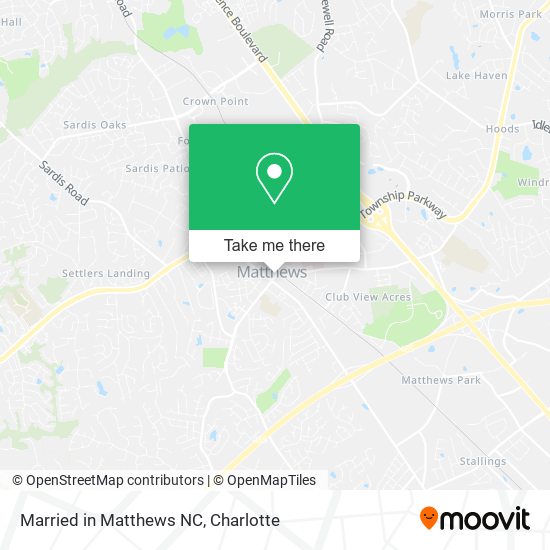 Married in Matthews NC map