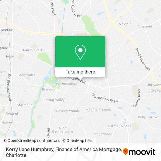 Korry Lane Humphrey, Finance of America Mortgage map