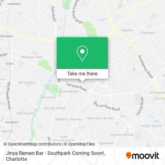 Jinya Ramen Bar - Southpark Coming Soon! map