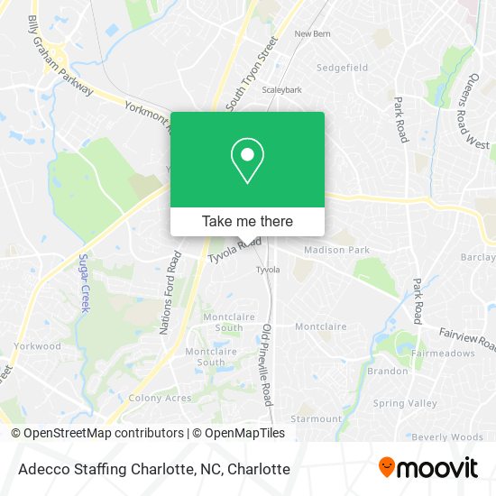 Mapa de Adecco Staffing Charlotte, NC