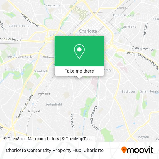 Charlotte Center City Property Hub map