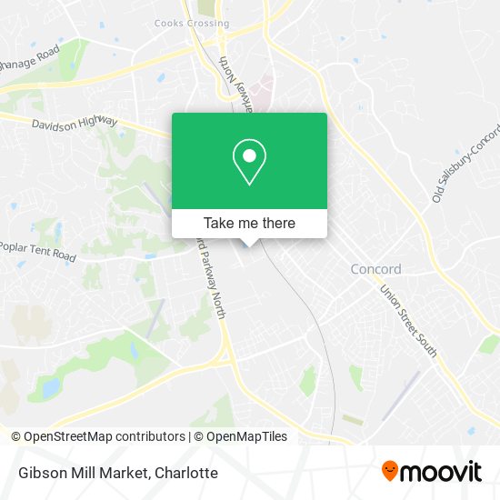 Mapa de Gibson Mill Market