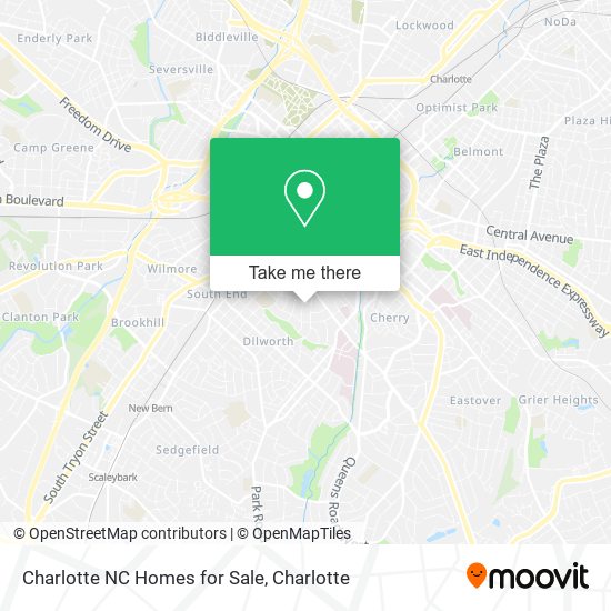 Charlotte NC Homes for Sale map