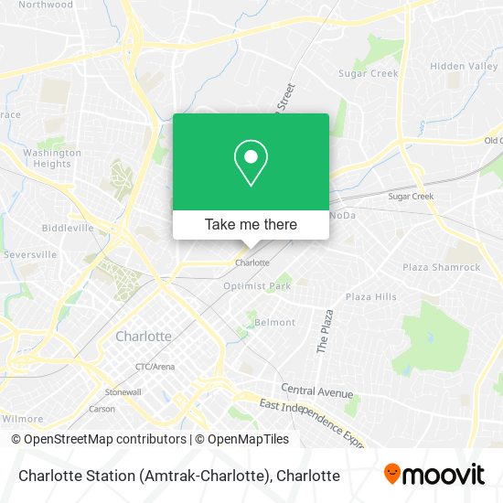 Mapa de Charlotte Station (Amtrak-Charlotte)