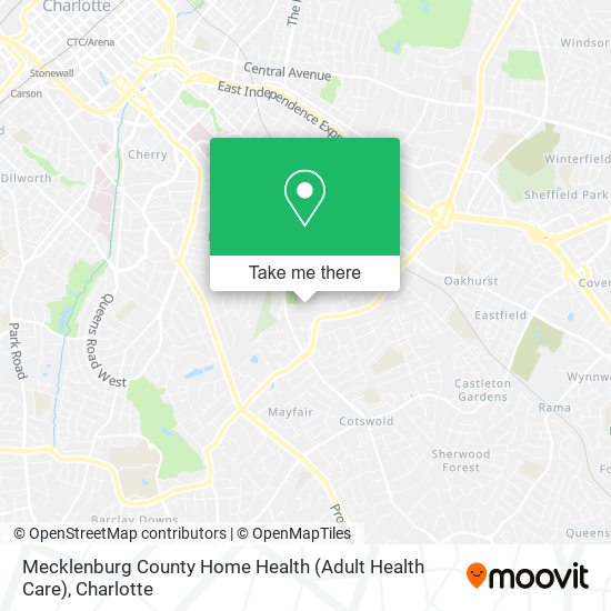 Mapa de Mecklenburg County Home Health (Adult Health Care)