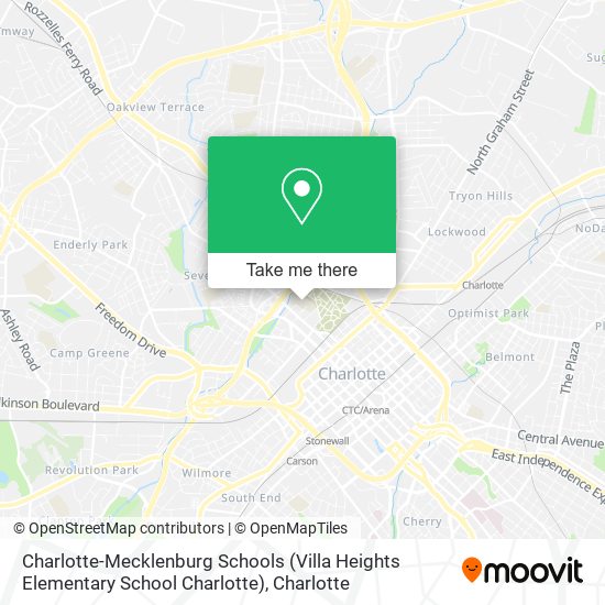 Charlotte-Mecklenburg Schools (Villa Heights Elementary School Charlotte) map