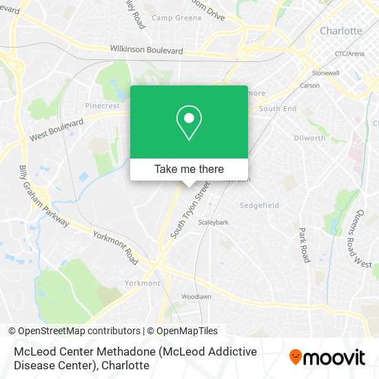 Mapa de McLeod Center Methadone (McLeod Addictive Disease Center)