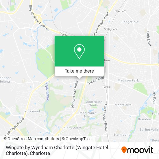 Wingate by Wyndham Charlotte (Wingate Hotel Charlotte) map