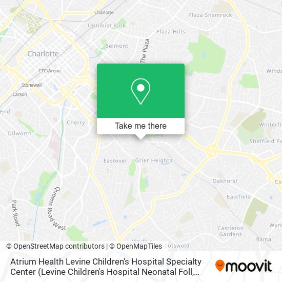 Atrium Health Levine Children's Hospital Specialty Center map