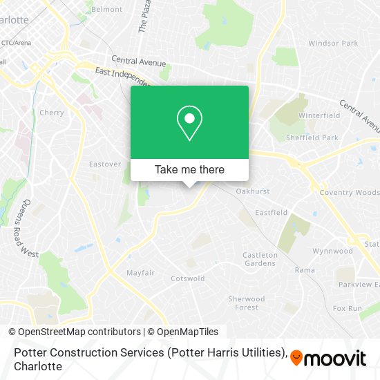 Mapa de Potter Construction Services (Potter Harris Utilities)