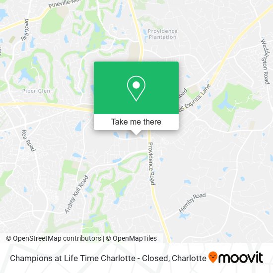 Mapa de Champions at Life Time Charlotte - Closed