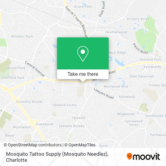Mapa de Mosquito Tattoo Supply (Mosquito Needlez)