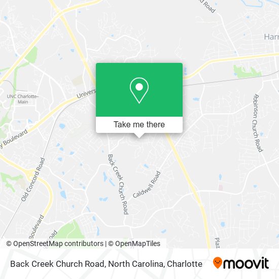 How to get to Back Creek Church Road, North Carolina in Charlotte by Bus?
