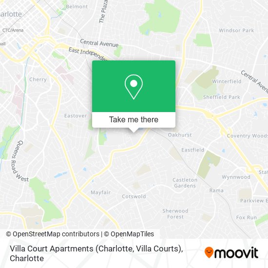 Villa Court Apartments (Charlotte, Villa Courts) map