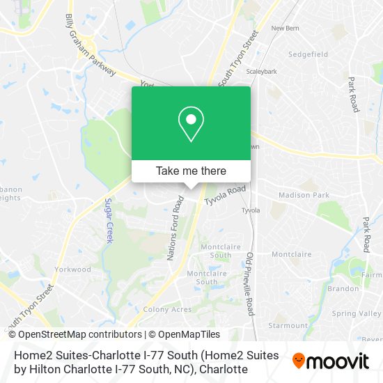 Mapa de Home2 Suites-Charlotte I-77 South (Home2 Suites by Hilton Charlotte I-77 South, NC)