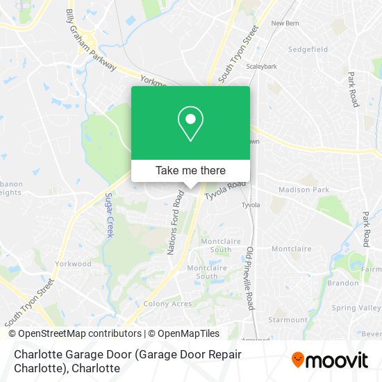 Charlotte Garage Door map