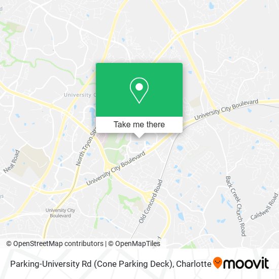 Mapa de Parking-University Rd (Cone Parking Deck)