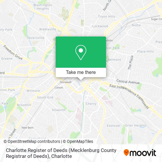 Charlotte Register of Deeds (Mecklenburg County Registrar of Deeds) map