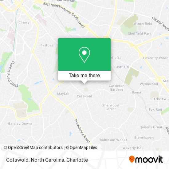 Cotswold, North Carolina map