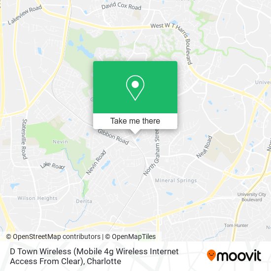 D Town Wireless (Mobile 4g Wireless Internet Access From Clear) map