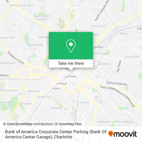 Mapa de Bank of America Corporate Center Parking (Bank Of America Center Garage)