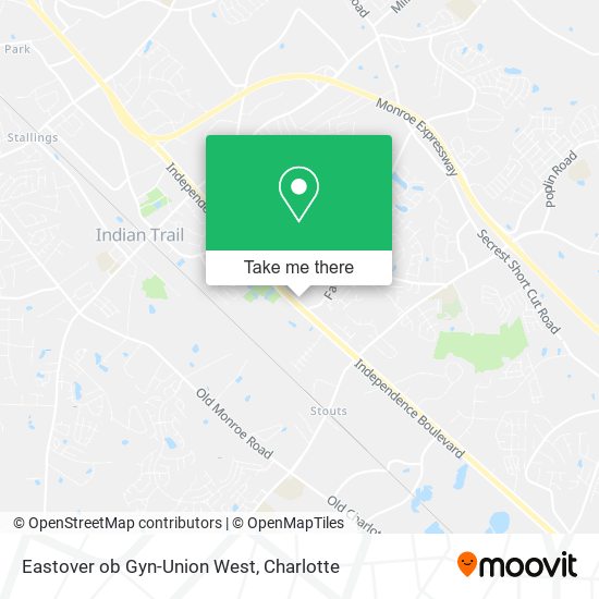 Eastover ob Gyn-Union West map