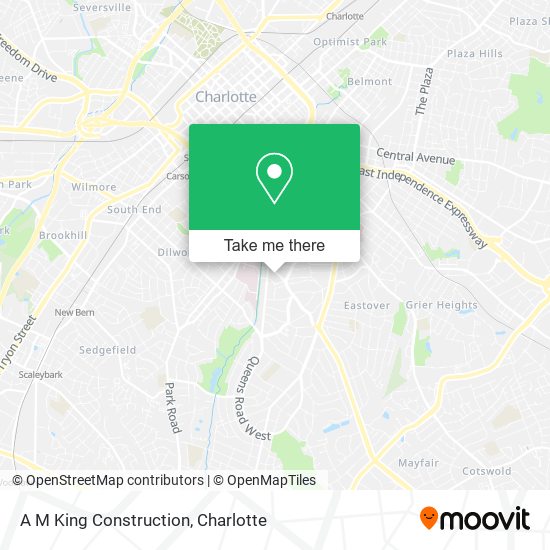 A M King Construction map