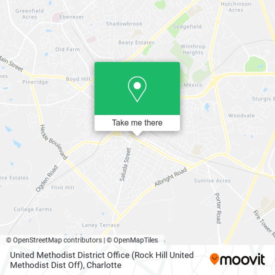 United Methodist District Office (Rock Hill United Methodist Dist Off) map