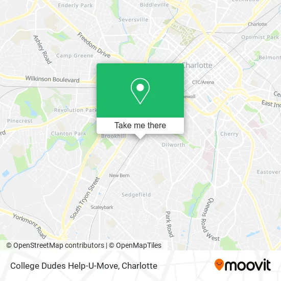 College Dudes Help-U-Move map