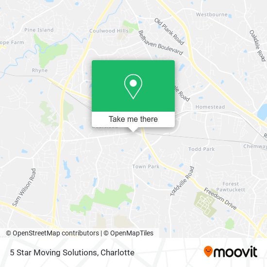 5 Star Moving Solutions map