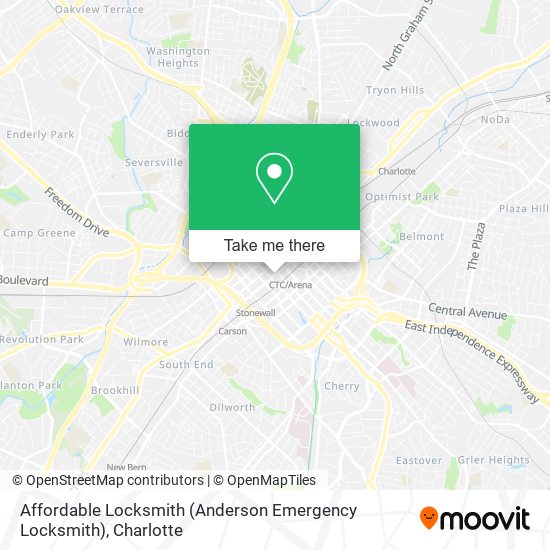 Mapa de Affordable Locksmith (Anderson Emergency Locksmith)