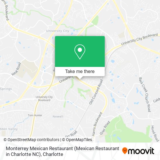 Mapa de Monterrey Mexican Restaurant (Mexican Restaurant in Charlotte NC)