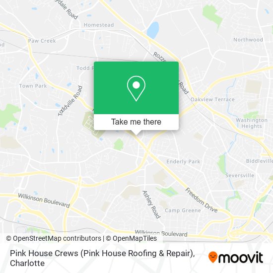 Mapa de Pink House Crews (Pink House Roofing & Repair)