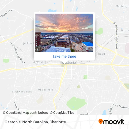 Gastonia, North Carolina map