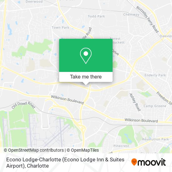 Econo Lodge-Charlotte (Econo Lodge Inn & Suites Airport) map