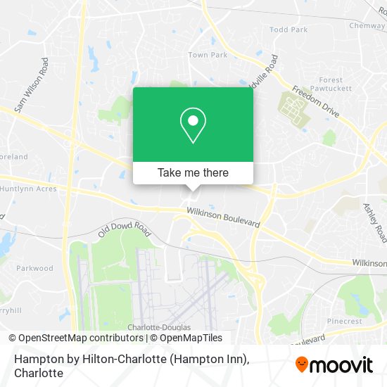 Hampton by Hilton-Charlotte (Hampton Inn) map