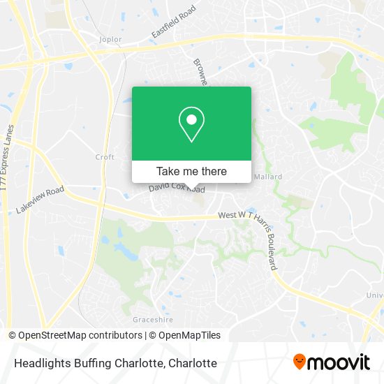 Mapa de Headlights Buffing Charlotte